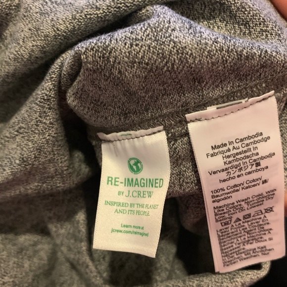 J. CREW best seller Half-zip rugby shirt marled gray size L - Picture 10 of 11